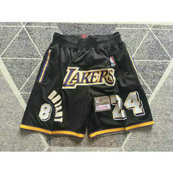 Los Angeles Lakers 24 Kobe Black Shorts Los Angeles Lakers 24 Kobe Black Shorts