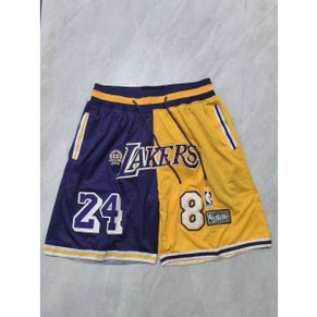 Los Angeles Lakers 8 24 Split Shorts Los Angeles Lakers 8 24 Split Shorts