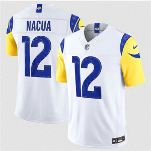 Los Angeles Rams 12 Puka Nacua White 2026 New F.U.S.E. Vapor Limited Men Jersey