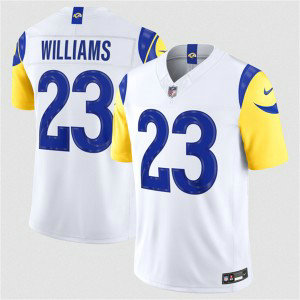 Los Angeles Rams 23 Kyren Williams White 2026 New F.U.S.E. Vapor Limited Men Jersey
