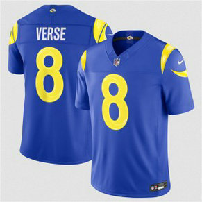 Los Angeles Rams 8 Jared Verse Royal 2026 New F.U.S.E. Vapor Limited Men Jersey