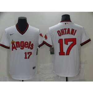 MLB Angels 17 Shohei Ohtani White Cool Base Men Jersey MLB Angels 17 Shohei Ohtani White Cool Base Men Jersey