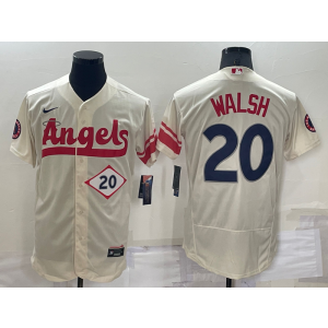MLB Angels 20 Jared Walsh Cream 2021 City Connect Flexbase Men Jersey MLB Angels 20 Jared Walsh Cream 2021 City Connect Flexbase Men Jersey