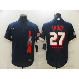 MLB Angels 27 Mike Trout Navy 2021 All-Star Flexbase Men Jersey MLB Angels 27 Mike Trout Navy 2021 All-Star Flexbase Men Jersey