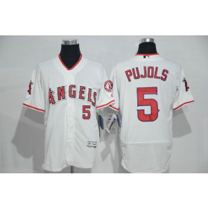 MLB Angels 5 Albert Pujols White Flexbase Men Jersey