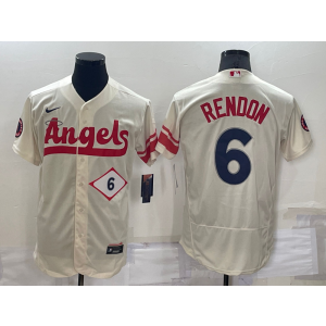 MLB Angels 6 Anthony Rendon Cream 2021 City Connect Flexbase Men Jersey