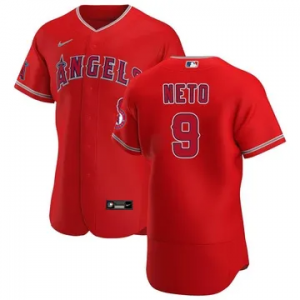 MLB Angels 9 Zach Neto Red Nike Cool Base Men Jersey MLB Angels 9 Zach Neto Red Nike Cool Base Men Jersey