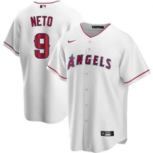 MLB Angels 9 Zach Neto White Nike Cool Base Men Jersey MLB Angels 9 Zach Neto White Nike Cool Base Men Jersey