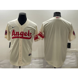 MLB Angels Blank Cream 2021 City Connect Cool Base Men Jersey MLB Angels Blank Cream 2021 City Connect Cool Base Men Jersey