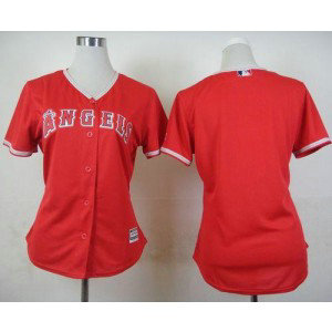 MLB Angels Blank Red Alternate Women Jersey MLB Angels Blank Red Alternate Women Jersey