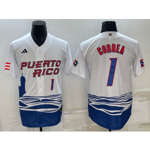 MLB Astros 1 Carlos Correa 2023 World Series Cool Base Men Jersey