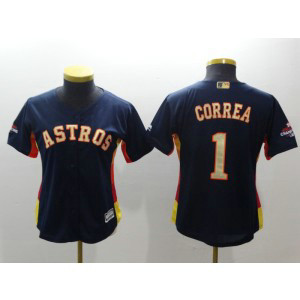 MLB Astros 1 Carlos Correa Navy 2018 Gold Program Cool Base Women Jersey MLB Astros 1 Carlos Correa Navy 2018 Gold Program Cool Base Women Jersey