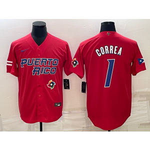 MLB Astros 1 Carlos Correa Red 2023 World Series Men Jersey 1 MLB Astros 1 Carlos Correa Red 2023 World Series Men Jersey 1