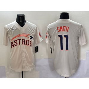 MLB Astros 11 Smith Cream Nike Cool Base Men Jersey MLB Astros 11 Smith Cream Nike Cool Base Men Jersey