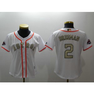 MLB Astros 2 Alex Bregman White 2018 Gold Program Cool Base Women Jersey MLB Astros 2 Alex Bregman White 2018 Gold Program Cool Base Women Jersey