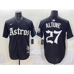 MLB Astros 27 Jose Altuve Black New Nike Cool Base Men Jersey