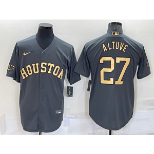 MLB Astros 27 Jose Altuve Charcoal 2022 All-Star Cool Base Men Jersey MLB Astros 27 Jose Altuve Charcoal 2022 All-Star Cool Base Men Jersey