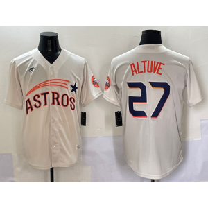 MLB Astros 27 Jose Altuve Cream Nike Cool Base Men Jersey MLB Astros 27 Jose Altuve Cream Nike Cool Base Men Jersey
