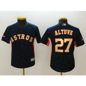 MLB Astros 27 Jose Altuve Navy 2018 Gold Program Cool Base Youth Jersey MLB Astros 27 Jose Altuve Navy 2018 Gold Program Cool Base Youth Jersey