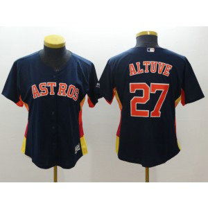 MLB Astros 27 Jose Altuve Navy Blue Women Jersey MLB Astros 27 Jose Altuve Navy Blue Women Jersey