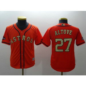 MLB Astros 27 Jose Altuve Orange 2018 Gold Program Cool Base Youth Jersey MLB Astros 27 Jose Altuve Orange 2018 Gold Program Cool Base Youth Jersey