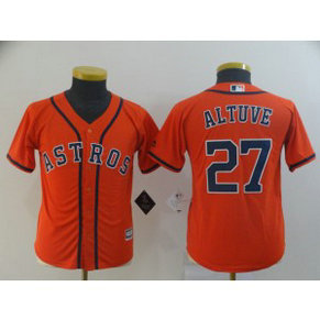 MLB Astros 27 Jose Altuve Orange Cool Base Youth Jersey MLB Astros 27 Jose Altuve Orange Cool Base Youth Jersey