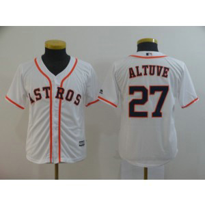 MLB Astros 27 Jose Altuve White Cool Base Youth Jersey MLB Astros 27 Jose Altuve White Cool Base Youth Jersey