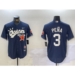 MLB Astros 3 Pena Navy Nike Cool Base Men Jersey MLB Astros 3 Pena Navy Nike Cool Base Men Jersey