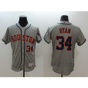 MLB Astros 34 Nolan Ryan Grey Flexbase Men Jersey MLB Astros 34 Nolan Ryan Grey Flexbase Men Jersey