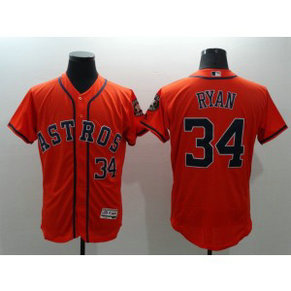 MLB Astros 34 Nolan Ryan Orange Flexbase Men Jersey MLB Astros 34 Nolan Ryan Orange Flexbase Men Jersey