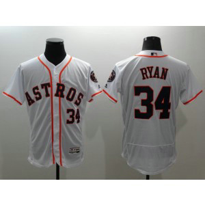 MLB Astros 34 Nolan Ryan White Flexbase Men Jersey MLB Astros 34 Nolan Ryan White Flexbase Men Jersey