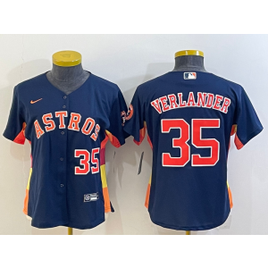 MLB Astros 35 Justin Verlander Blue Nike Cool Base Women Jersey MLB Astros 35 Justin Verlander Blue Nike Cool Base Women Jersey