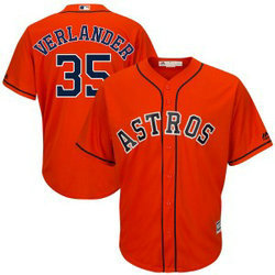 MLB Astros 35 Justin Verlander Orange Cool Base Men Jersey MLB Astros 35 Justin Verlander Orange Cool Base Men Jersey