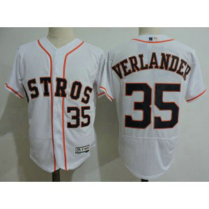 MLB Astros 35 Justin Verlander White Flexbase Men Jersey MLB Astros 35 Justin Verlander White Flexbase Men Jersey