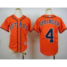 MLB Astros 4 George Springer Orange Cool Base Youth Jersey MLB Astros 4 George Springer Orange Cool Base Youth Jersey