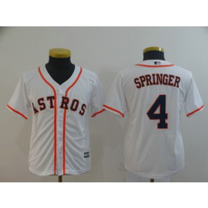 MLB Astros 4 George Springer White Cool Base Youth Jersey MLB Astros 4 George Springer White Cool Base Youth Jersey