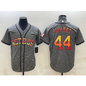 MLB Astros 44 Yordan Alvarez Grey Rainbow Nike Cool Base Men Jersey MLB Astros 44 Yordan Alvarez Grey Rainbow Nike Cool Base Men Jersey