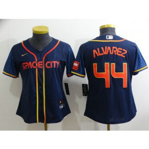 MLB Astros 44 Yordan Alvarez Navy 2022 City Connect Nike New Cool Base Women Jersey MLB Astros 44 Yordan Alvarez Navy 2022 City Connect Nike New Cool Base Women Jersey