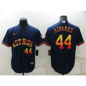 MLB Astros 44 Yordan Alvarez Rainbow Nike New Cool Base Men Jersey MLB Astros 44 Yordan Alvarez Rainbow Nike New Cool Base Men Jersey
