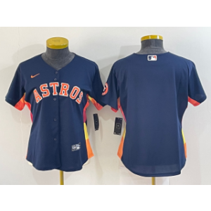 MLB Astros Blank Navy With Patch Nike Cool Women Jersey(Run Small) MLB Astros Blank Navy With Patch Nike Cool Women Jersey(Run Small)