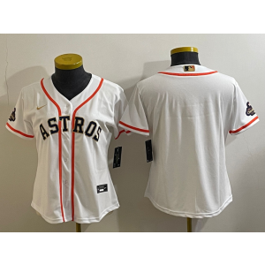 MLB Astros Blank White Gold 2023 World Serise Champions Women Jersey MLB Astros Blank White Gold 2023 World Serise Champions Women Jersey