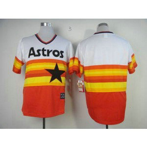 MLB Astros Blank White Orange Mitchell and Ness Throwback Men Jersey MLB Astros Blank White Orange Mitchell and Ness Throwback Men Jersey