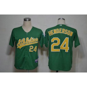 MLB Athletics 24 Rickey Henderson Green Cool Base Men Jerseys MLB Athletics 24 Rickey Henderson Green Cool Base Men Jerseys