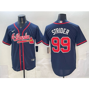MLB Atlanta Braves 99 Strider Navy Cool Base Men Jersey MLB Atlanta Braves 99 Strider Navy Cool Base Men Jersey