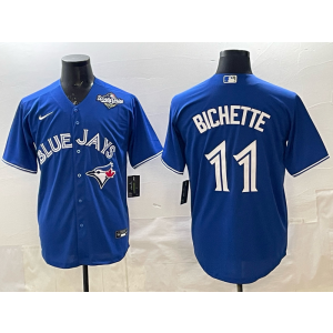 MLB Blue Jays 11 Bichette Blue 2025 World Series Nike Cool Base Men Jersey MLB Blue Jays 11 Bichette Blue 2025 World Series Nike Cool Base Men Jersey