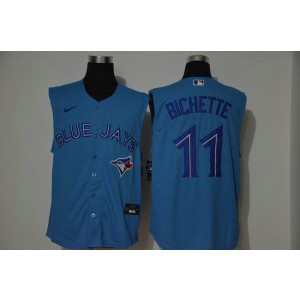 MLB Blue Jays 11 Bo Bichette Blue Nike Cool Base Sleeveless Men Jersey