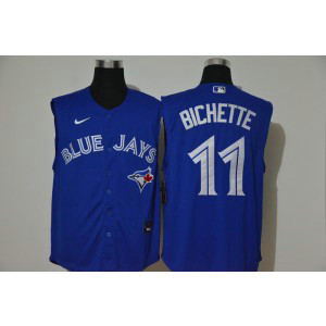 MLB Blue Jays 11 Bo Bichette Royal Nike Cool Base Sleeveless Men Jersey