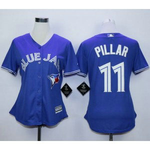 MLB Blue Jays 11 Kevin Pillar Blue Alternate Women Jersey MLB Blue Jays 11 Kevin Pillar Blue Alternate Women Jersey