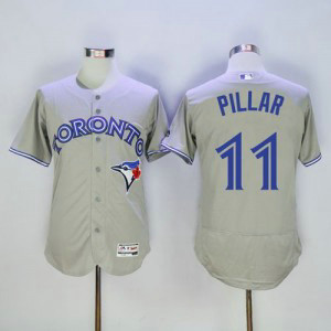 MLB Blue Jays 11 Kevin Pillar Grey Flexbase Men Jersey