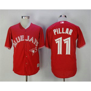 MLB Blue Jays 11 Kevin Pillar Red 2017 Cool Base Men Jersey